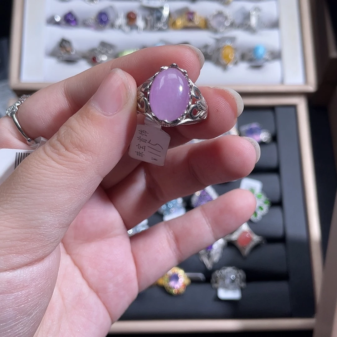 银S925镶嵌戒指水晶邦*?