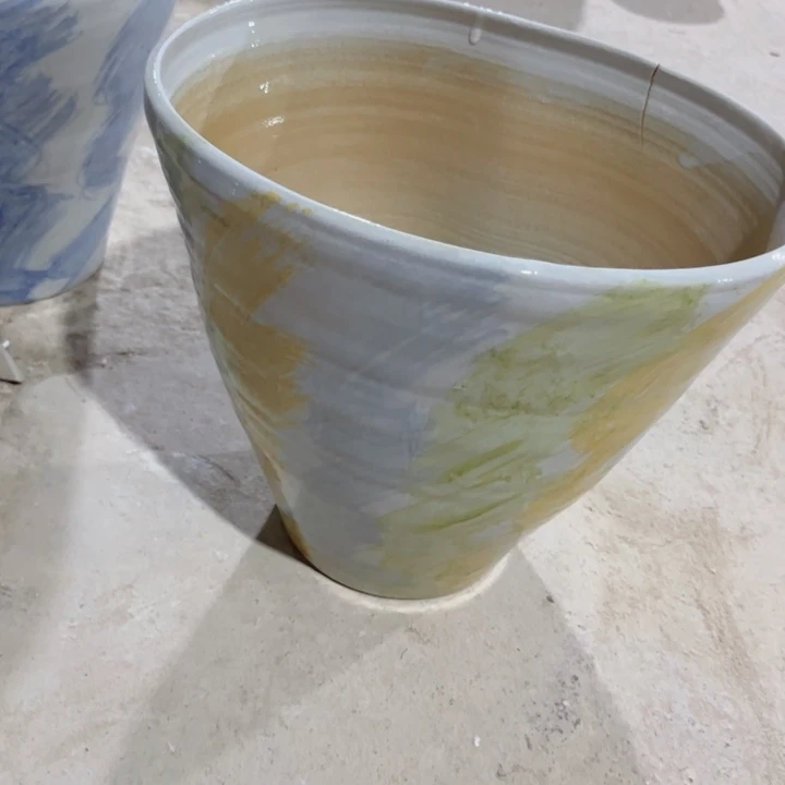 世***林瓷片口27高25瑕景德镇陶瓷