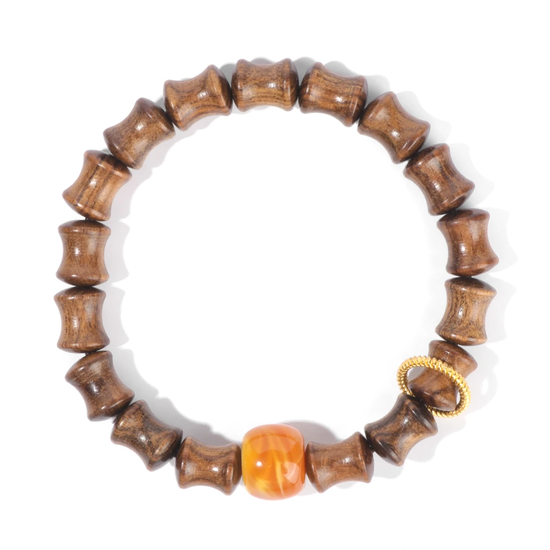 檀木竹节老型珠手串手链跑环款 A0087