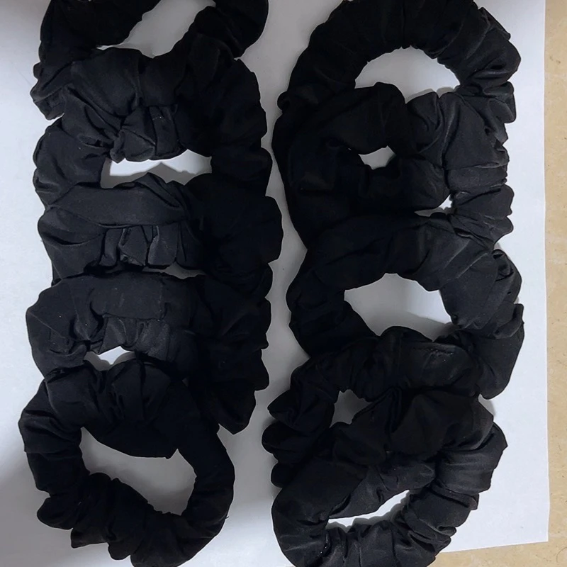 超柔高弹力气质黑色皮筋玉柔10根替换皮筋007发圈发绳头饰头绳