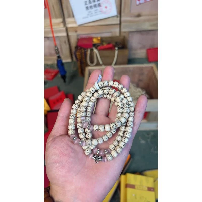 S0631-迷你星月菩提长条6*8*108加猫眼石手串（无礼盒）