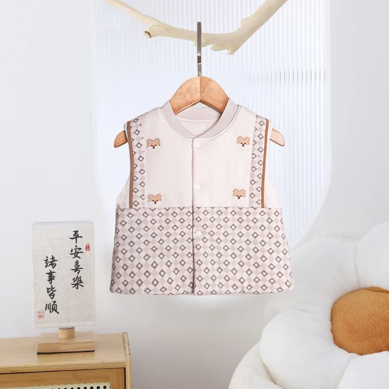 21【乖乖熊】【刺绣小熊】棉马甲