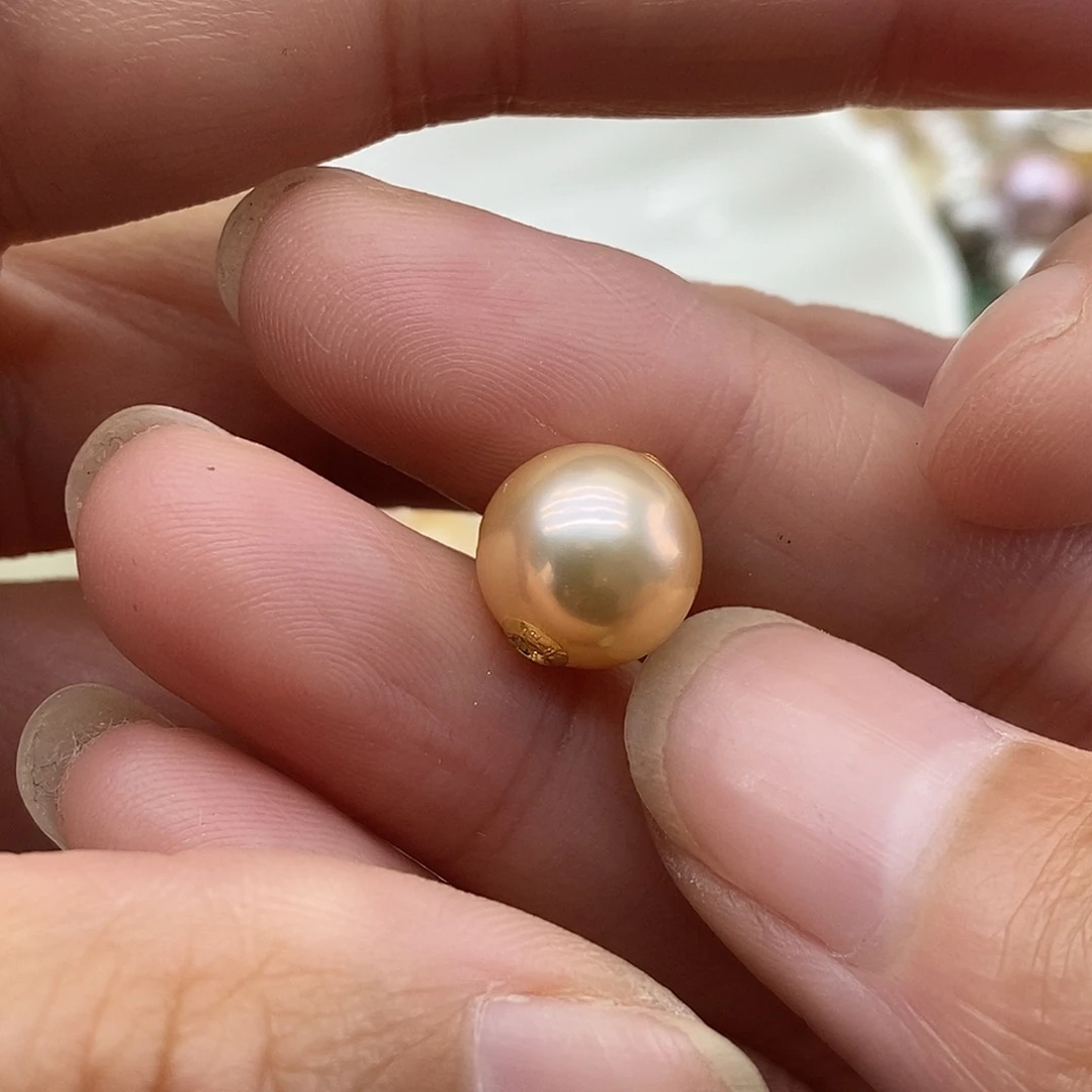 吊坠(不含链)18K金镶嵌淡水珍珠