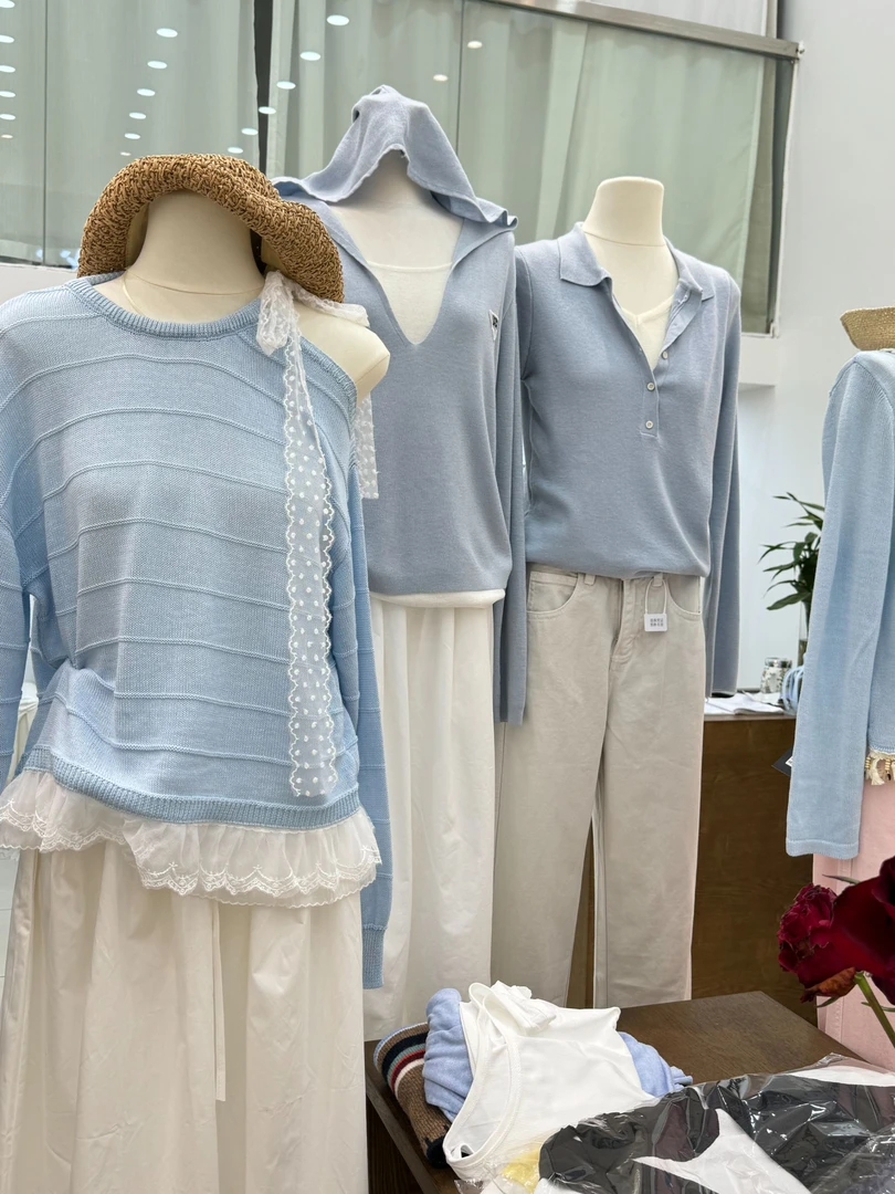 甜橘 【C324-C423】ins韩版早秋新款简约百搭气质慵懒针织衫毛衫