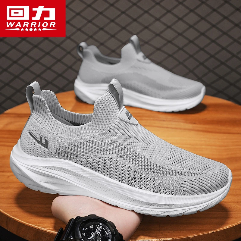 回力一脚蹬男鞋冬季透气爆款网面运动休闲袜子鞋轻便飞织防臭网鞋