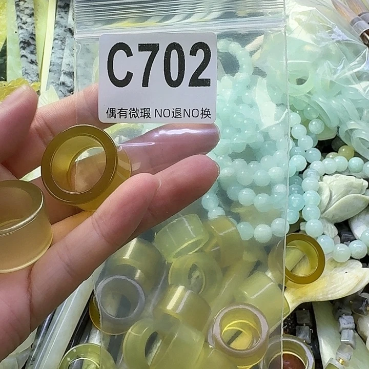 浅***然蛇纹石玉合金发饰