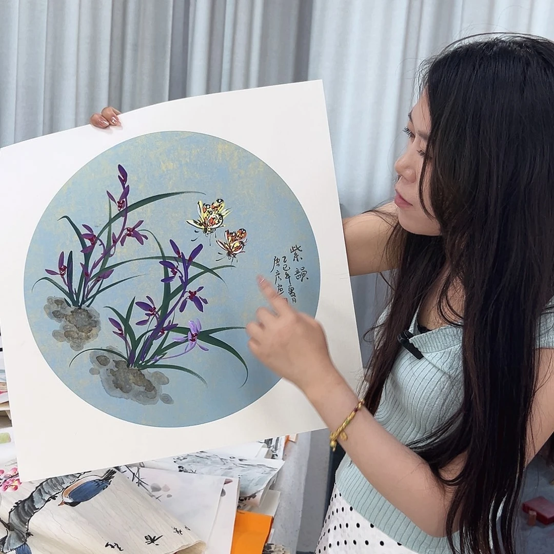 国画国画作品纯手工绘制