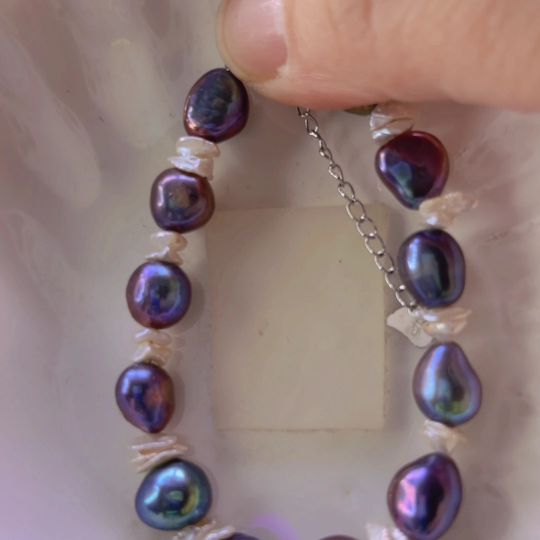 淡水珍珠手绳合金