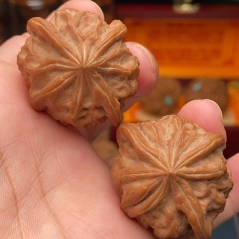 把件文玩核桃四棱异形37全品