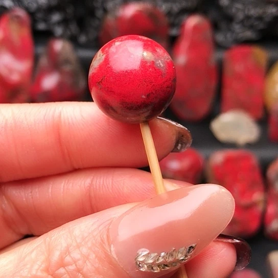 昌化石昌化鸡血石圆珠