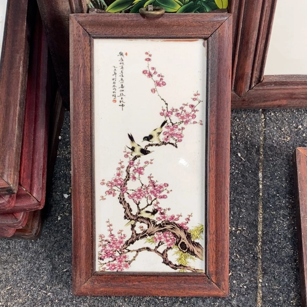 瓷片30*16 景德镇瓷板画柴窑烧制