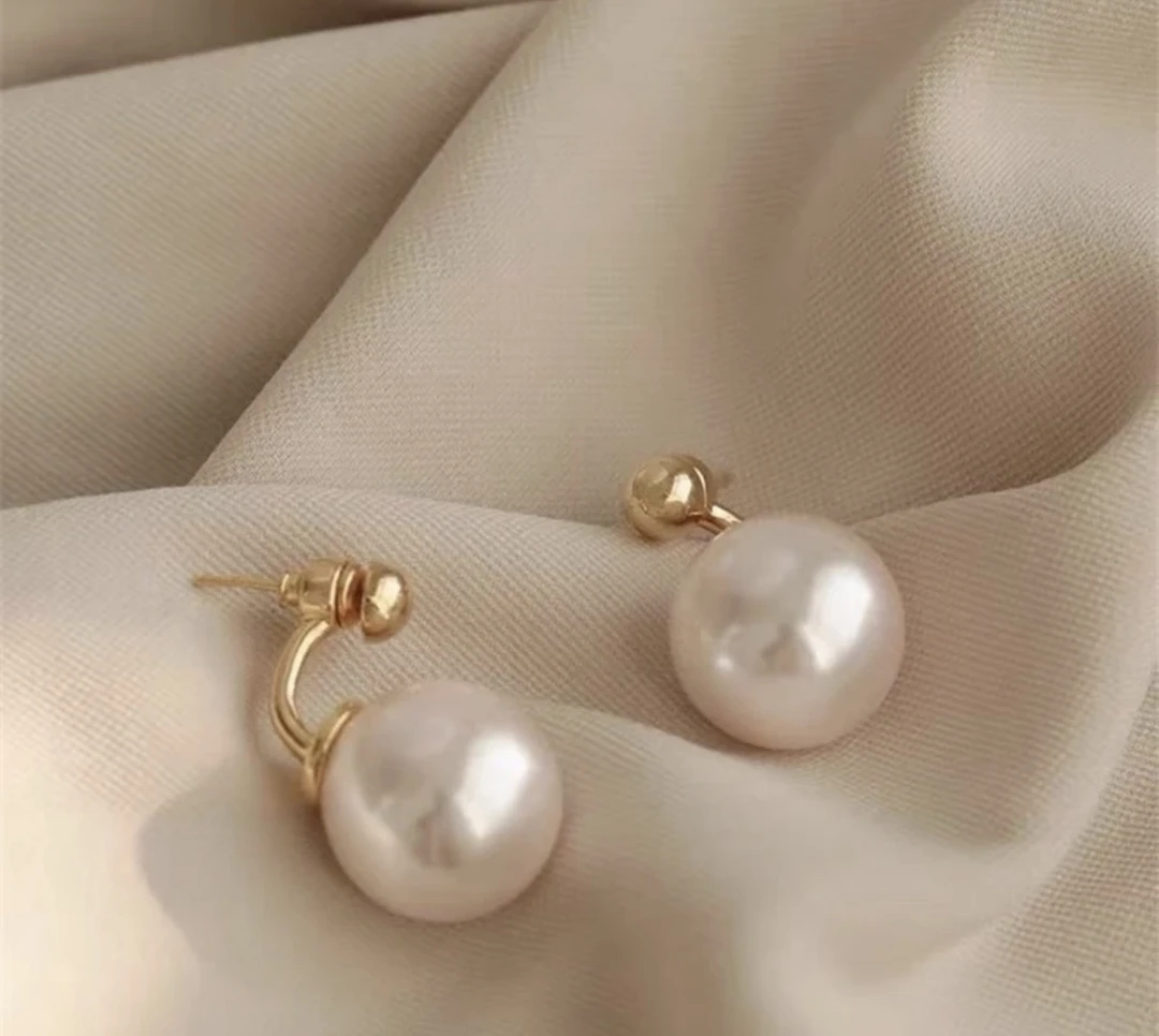 合金耳饰 合金耳饰白色简约赵露思同款韩国ins小众耳钉气质轻奢