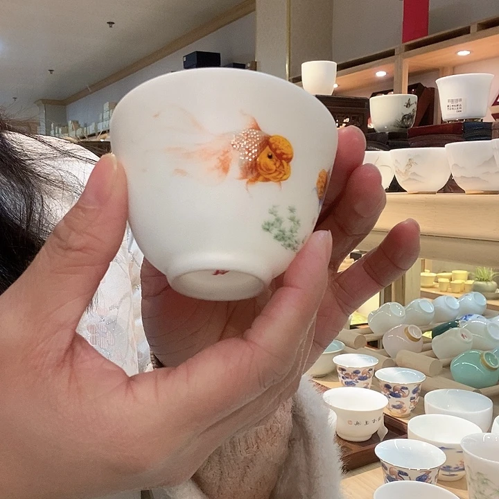 羊脂白玉主人杯瓷器