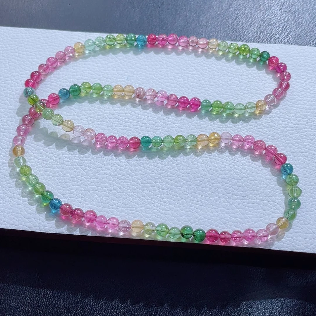 手链碧玺未镶嵌5.3mm左右