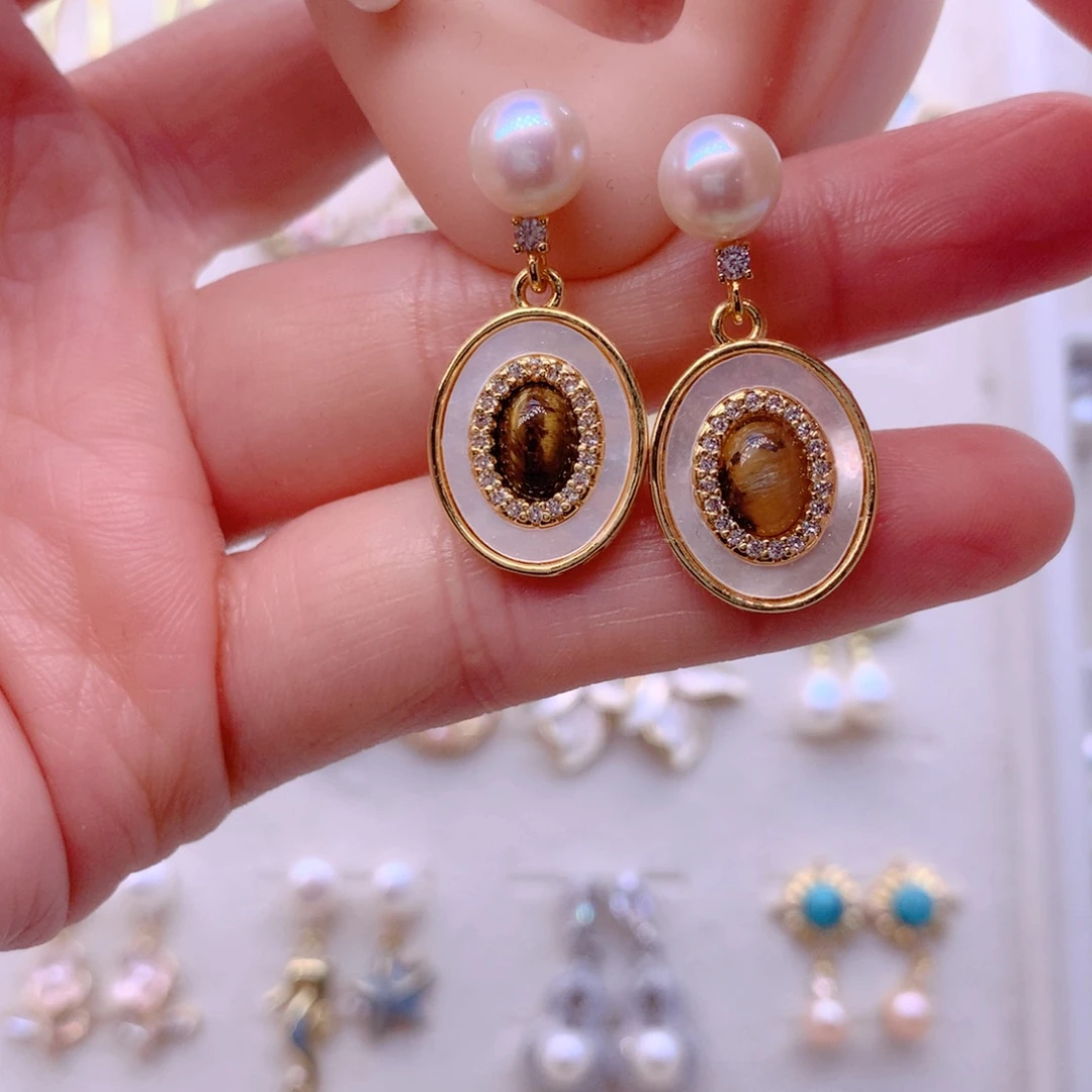 耳饰淡水珍珠合金