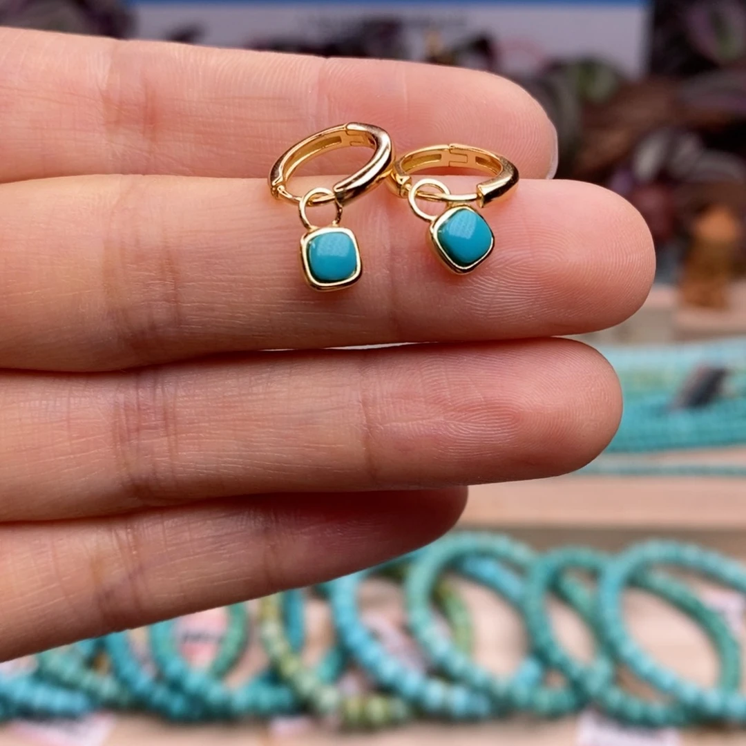 绿松石珠宝奇石银S925镶嵌