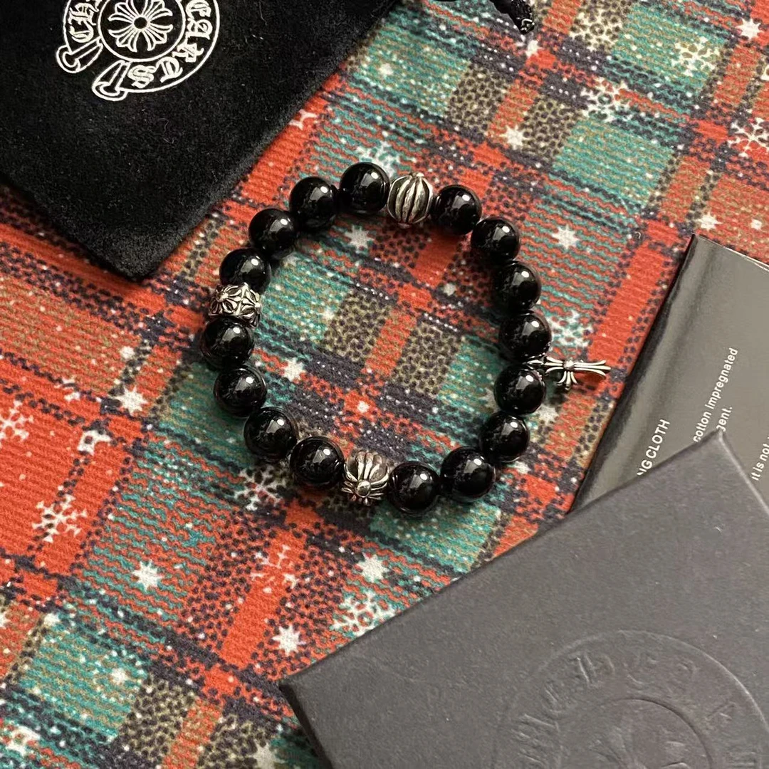 非金属玻璃吊坠 石头元素十字架手串B035中古复古