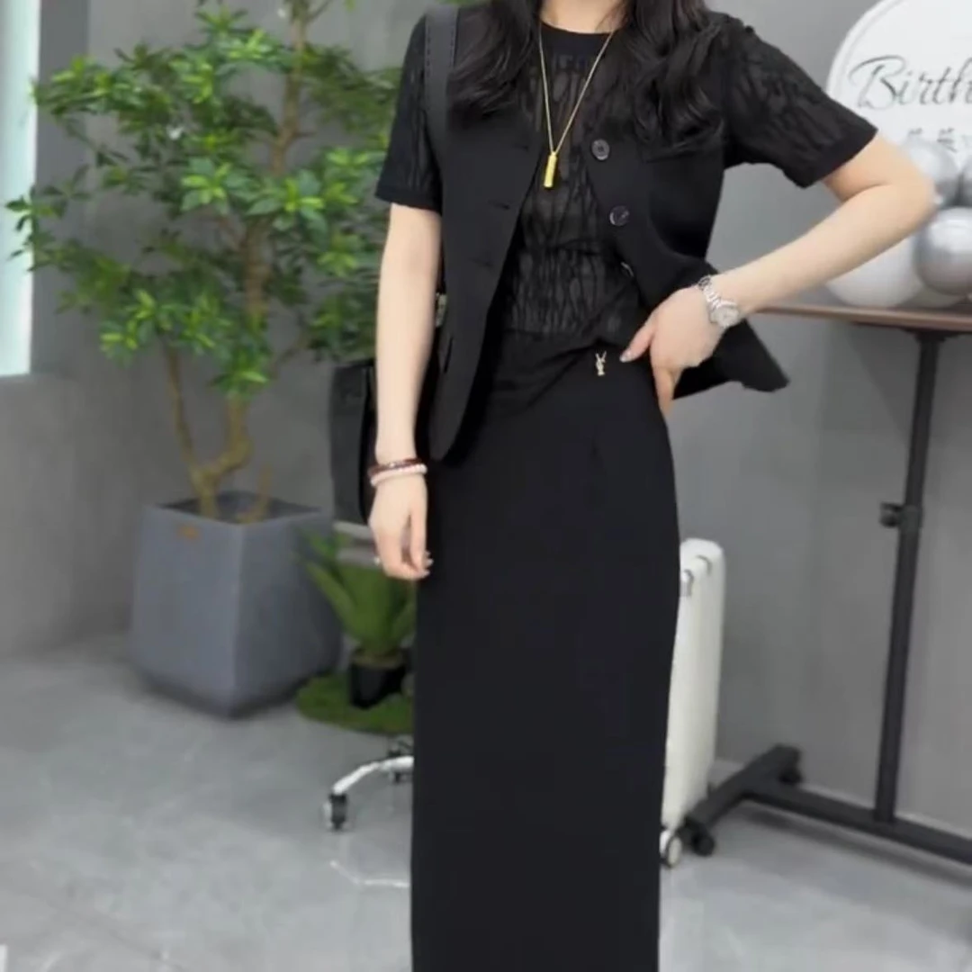 2025春季新款时尚显瘦气质女士网红洋气三件套百搭款D7182