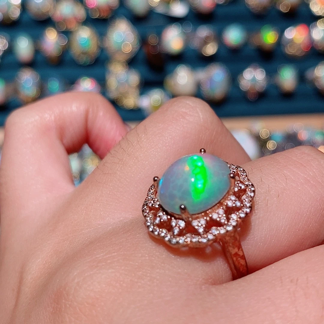 欧泊银S925镶嵌戒指