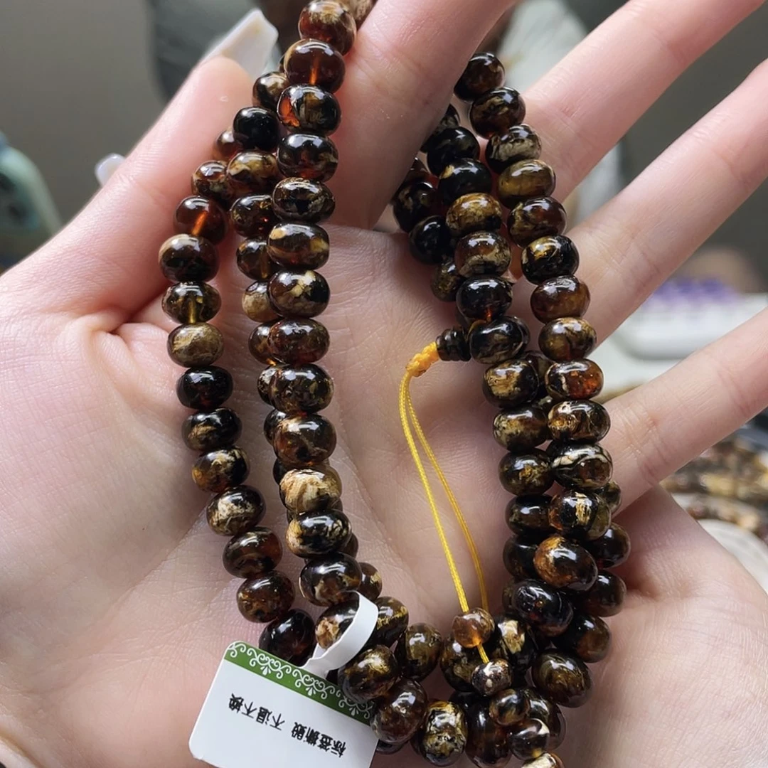 ****师琥珀未镶嵌裸石抚顺琥珀8➕108翳王珀