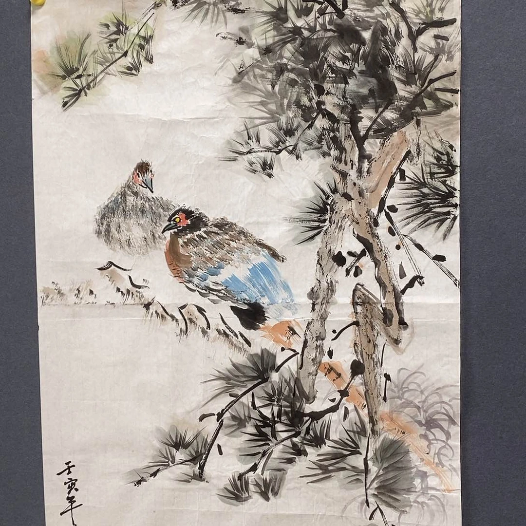 国画燕茹50/70手绘画芯