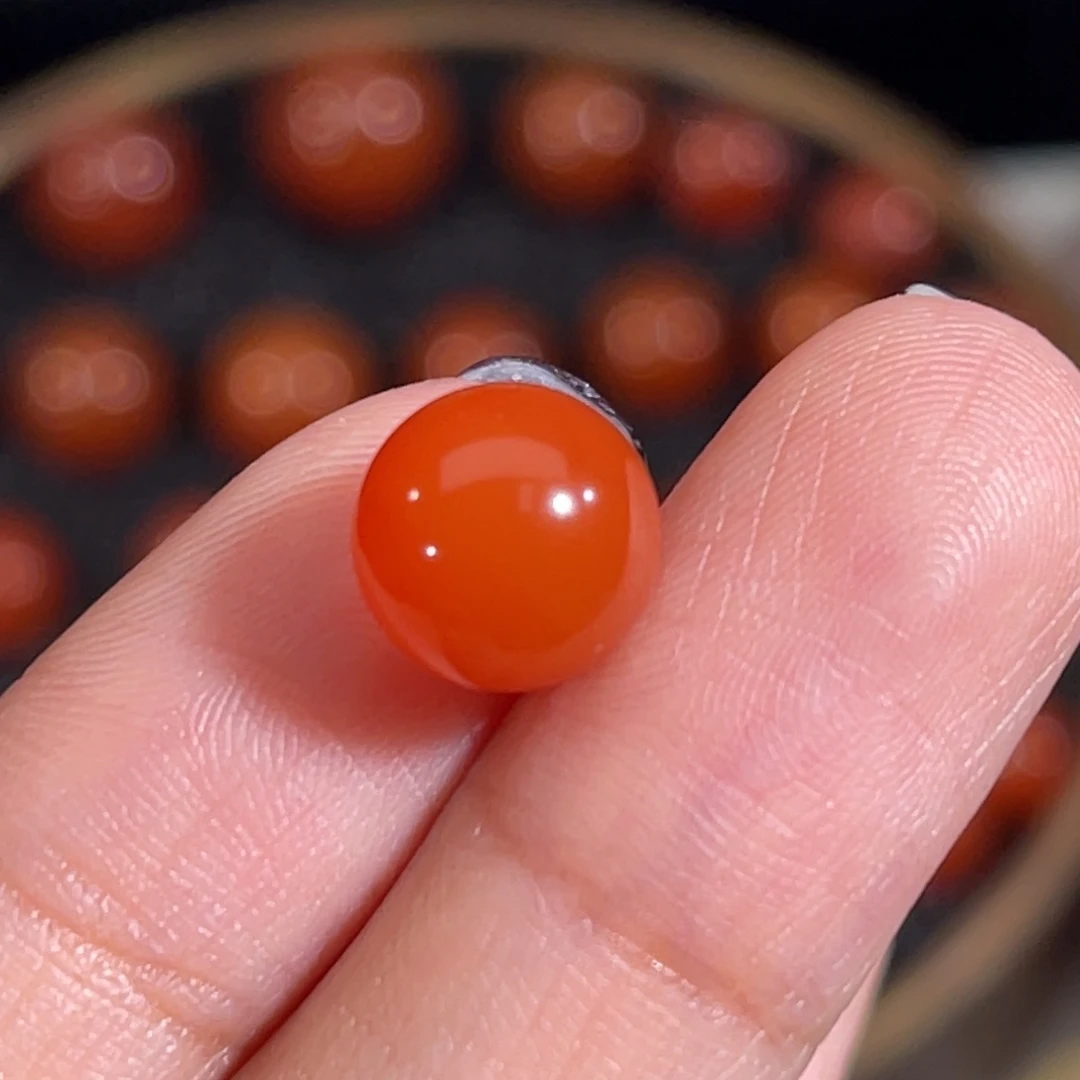 未镶嵌圆珠 9.2mm 不换退南红玛瑙