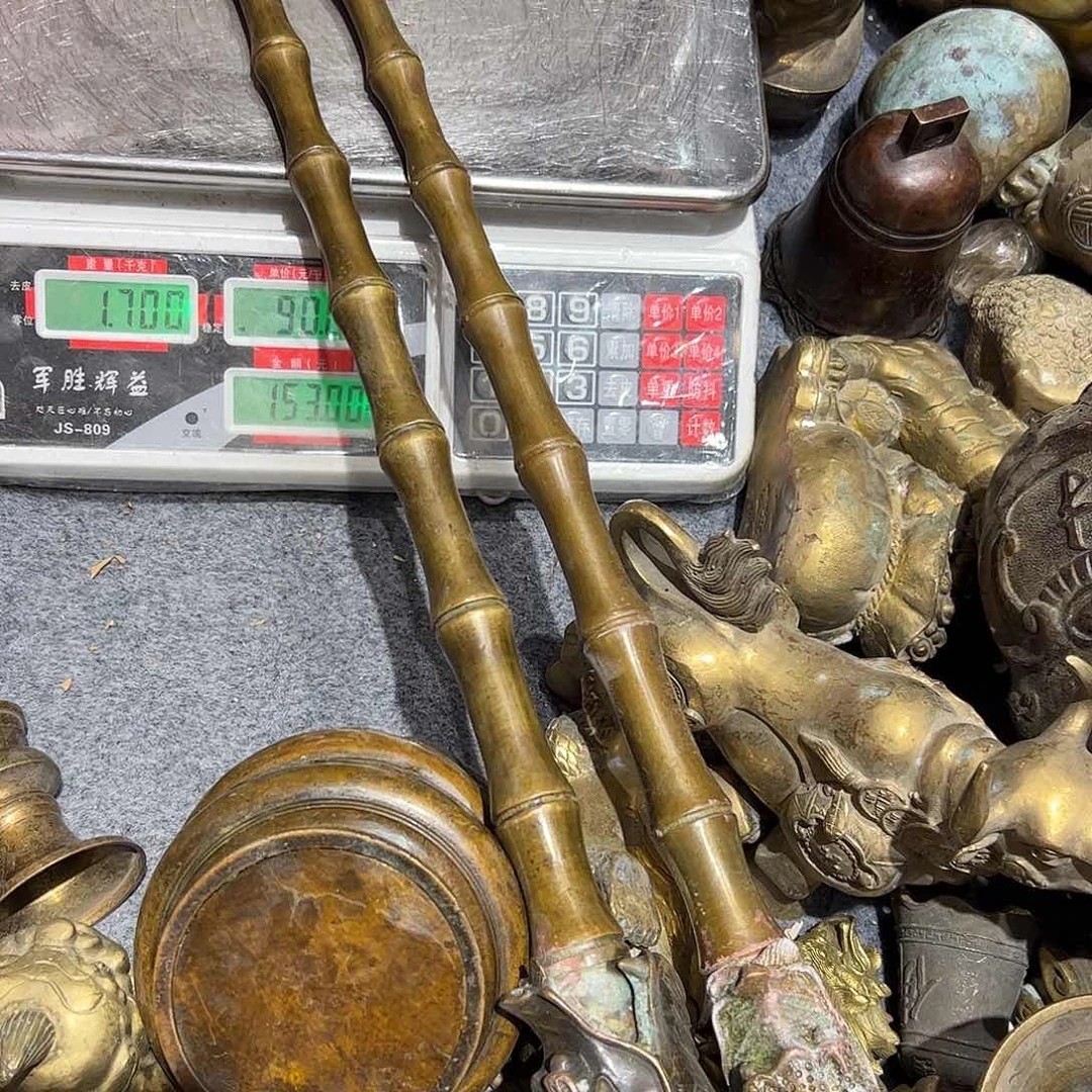 风*咎微瑕疵黄铜摆件工艺品