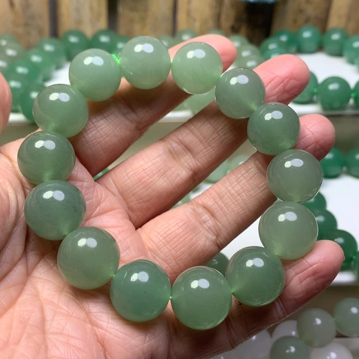 冰***诗东陵石未镶嵌手链东陵玉珠子手链圆