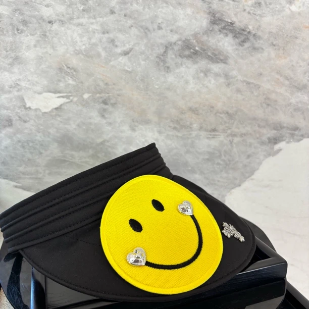 黄色笑脸十字帽子MZ144