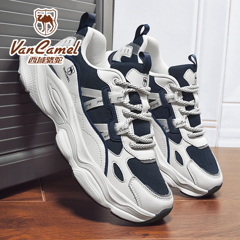 木森推荐/西域骆驼正品鞋子情侣运动鞋网面夜光休闲百搭跑步鞋