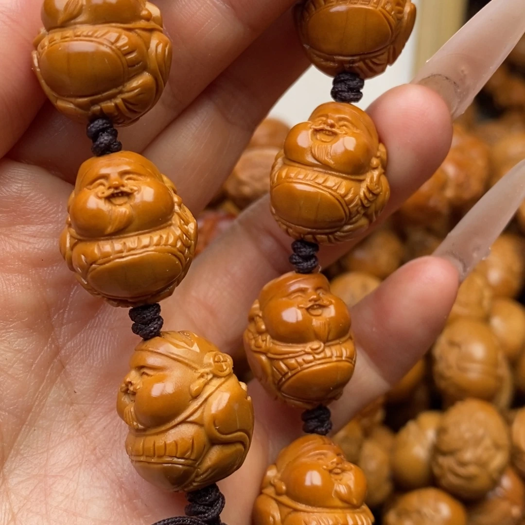 橄榄核吊坠海派财神