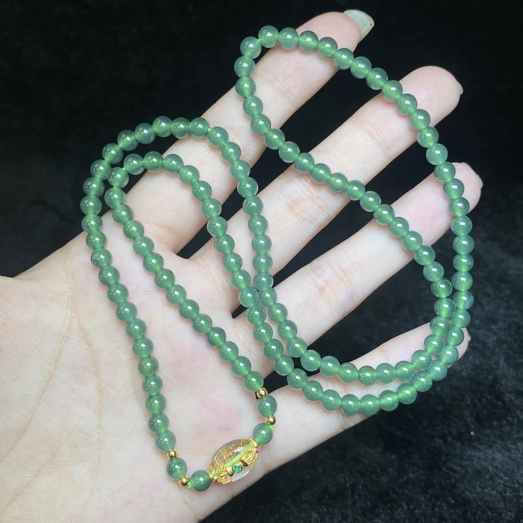 【小北好物】翡翠DIY项链约4.5mm+【多样性发一件】QS12X105