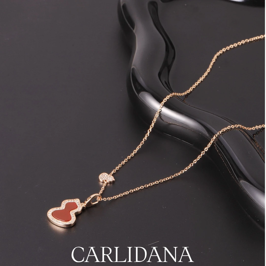 钛钢锆石项链 CARLIDANA【葫芦】轻奢气质 经典简约时尚 N8DW3