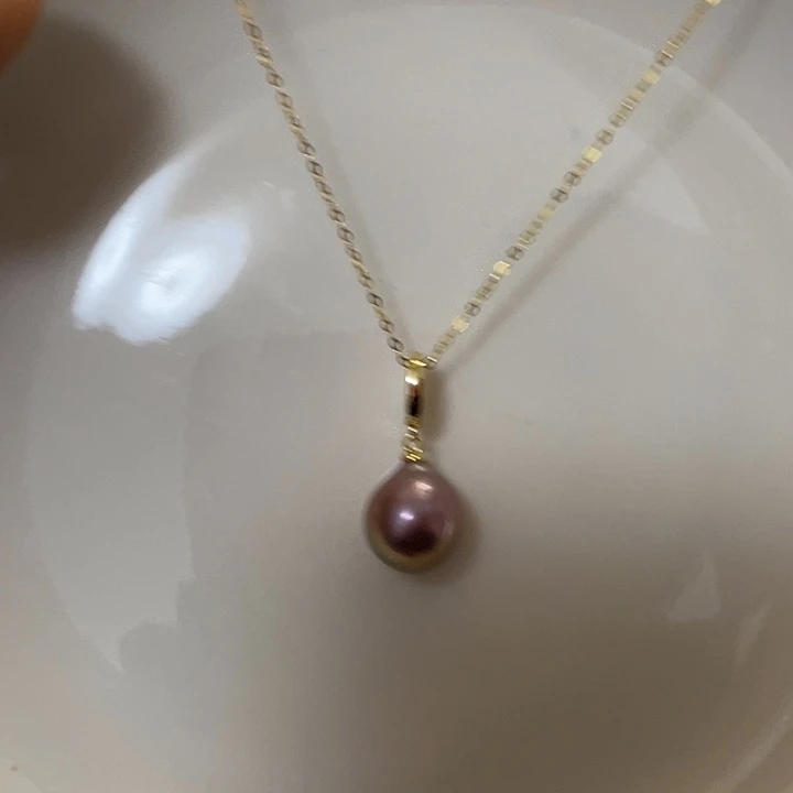 银S925镶嵌淡水珍珠吊坠(赠链)