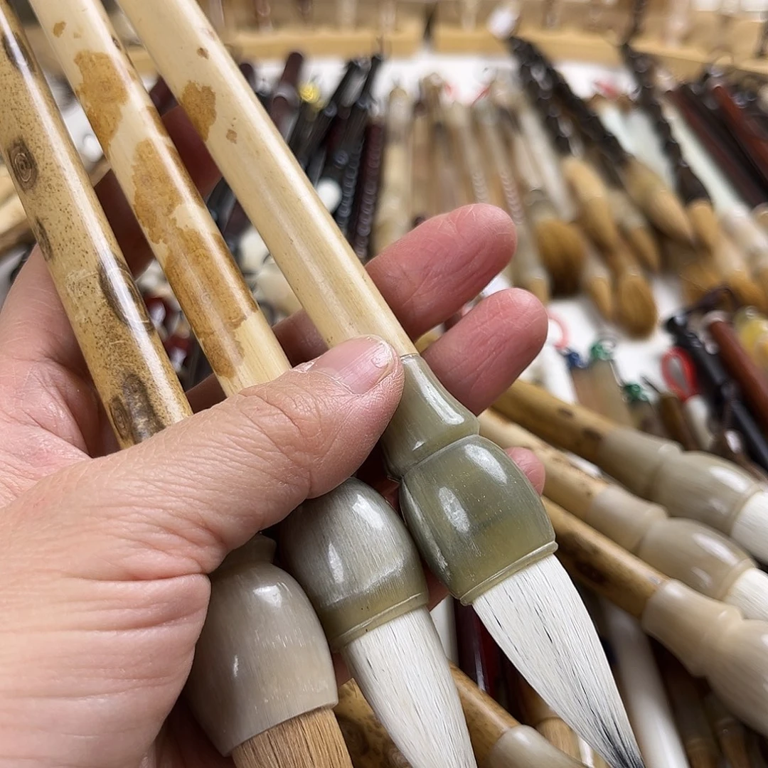 牛角斗和冠湘妃竹狼羊蒜头笔3支出锋4.3左右