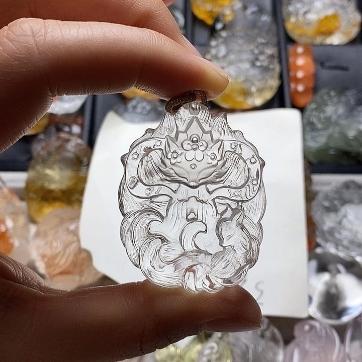 水晶颈饰未镶嵌水晶吊坠