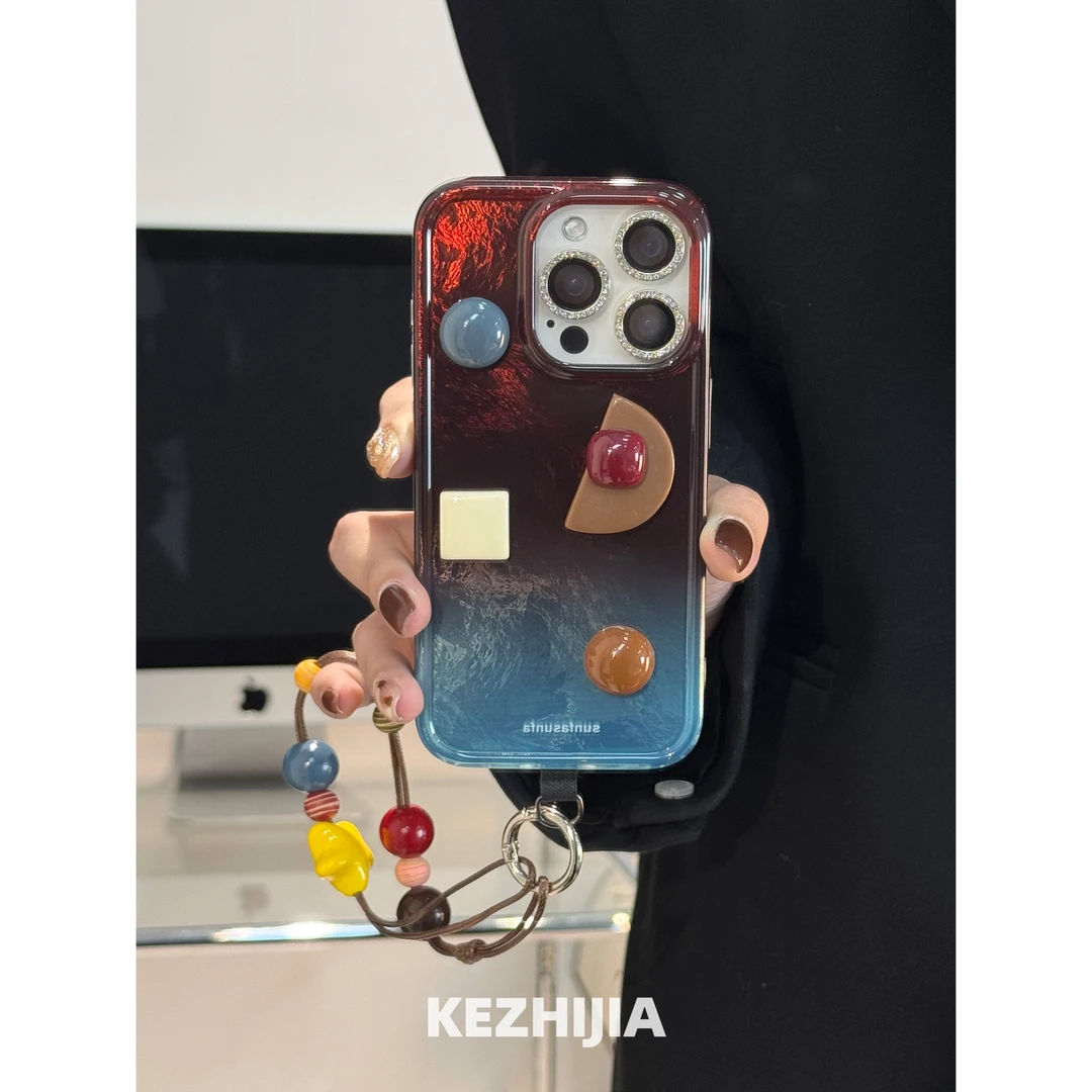 【壳之】ins风立体冰川琥珀几何适用苹果16/15/14/13promax女手机壳