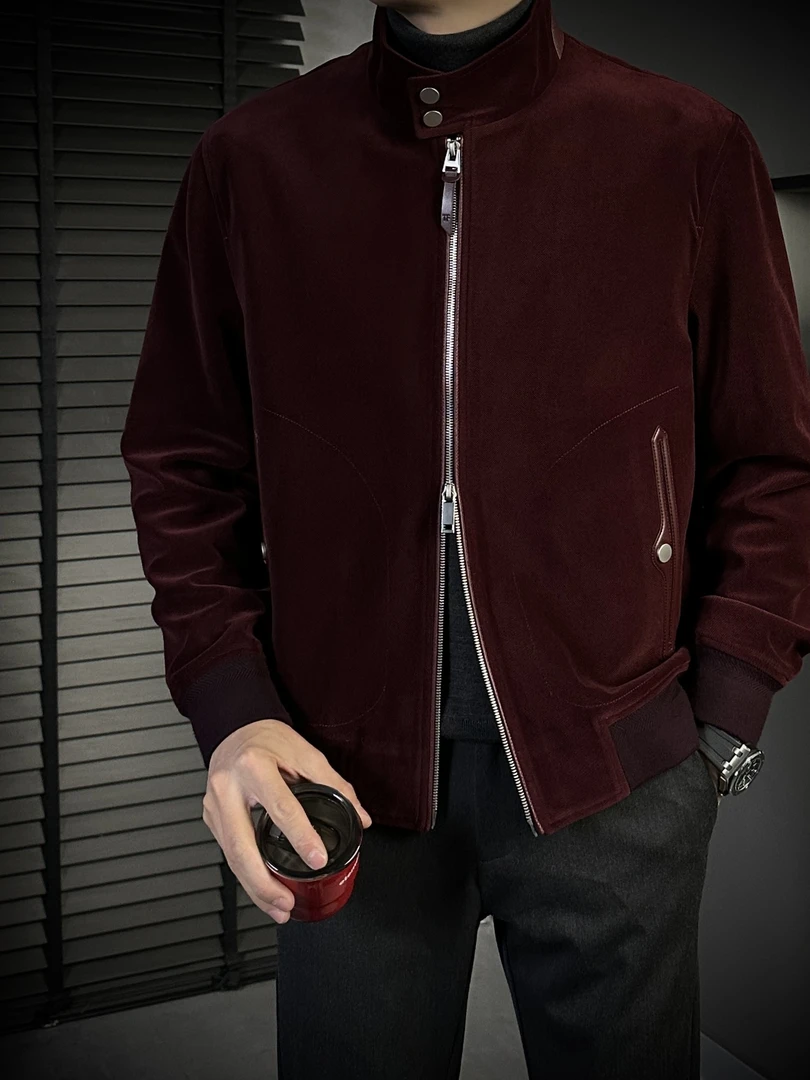 KING&GUCH秋季2025新款男士时尚潮流商务休闲百搭立领夹克6659