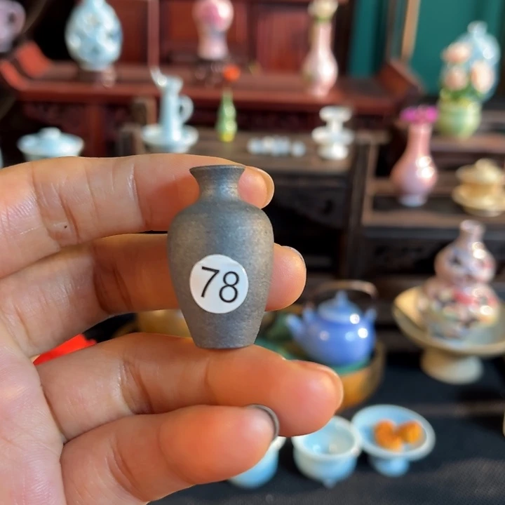 摆件微陶老王迷你花瓶