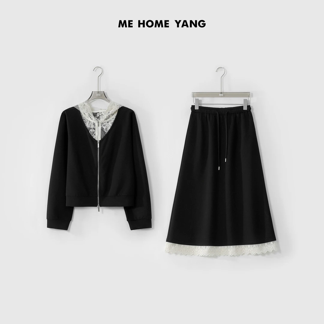 ME【花谷朵半裙套装】莱赛尔混纺透气亲肤显瘦百搭时尚套装MESS0772