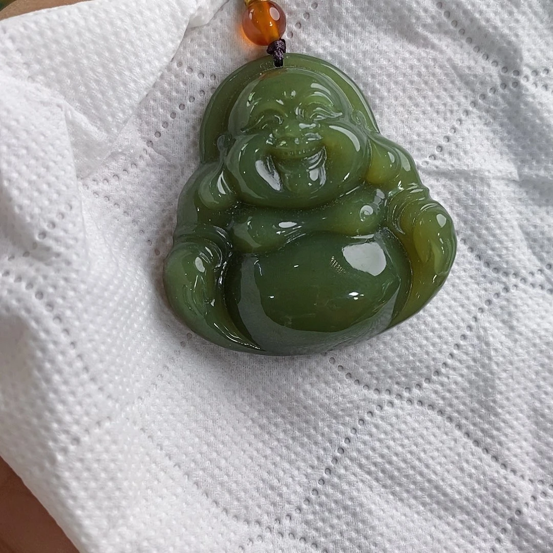 和田玉（黄玉）未镶嵌颈饰大佛公