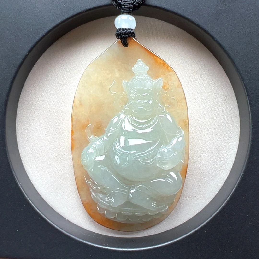 翡翠未镶嵌颈饰黄财神