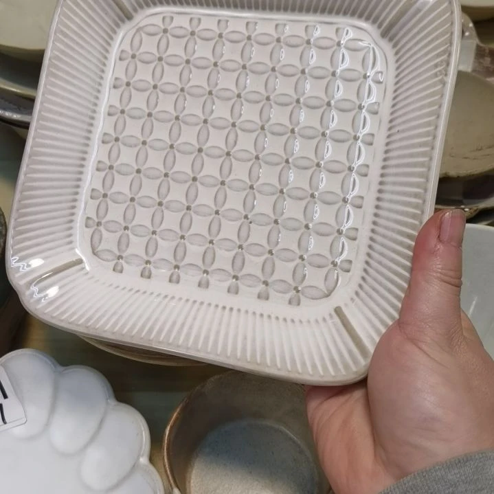 瓷片微瑕奈良方盘两个一组