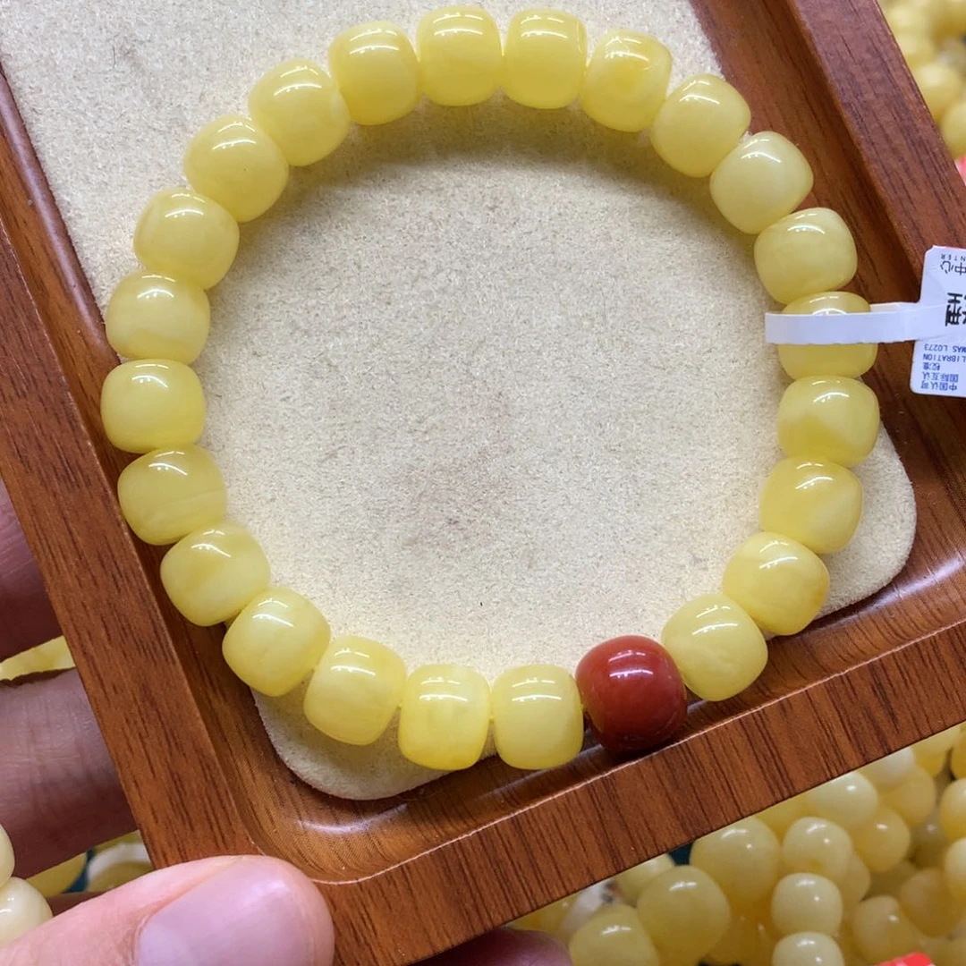 未镶嵌蜜蜡手链蜜蜡