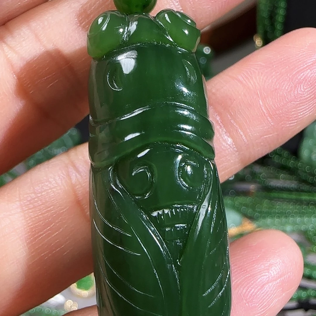 和田玉（碧玉）颈饰未镶嵌