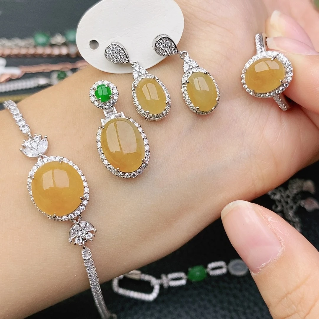 翡翠银S925镶嵌戒指500 380 280 260