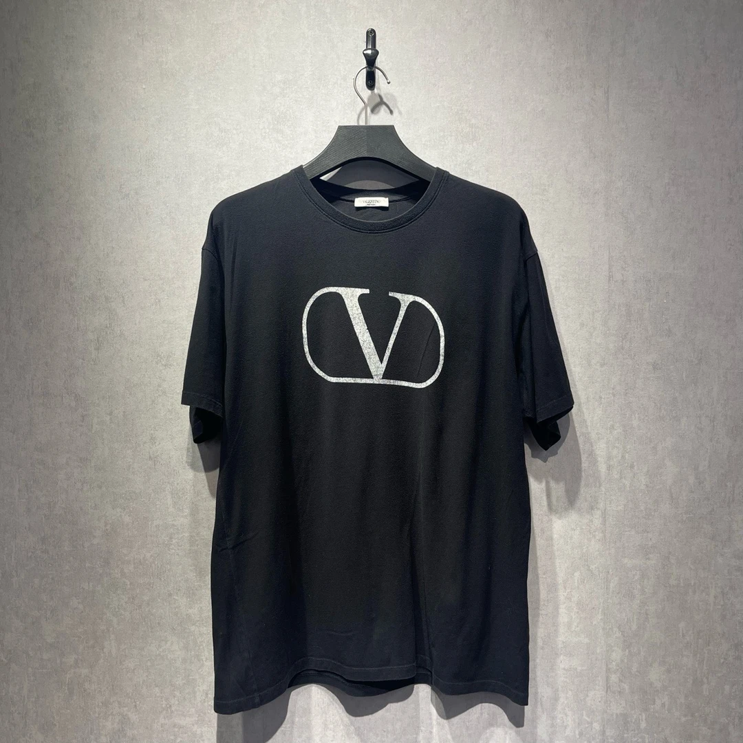 95新 Valentino/华伦天奴 经典logo印花短袖/M码/DY213231