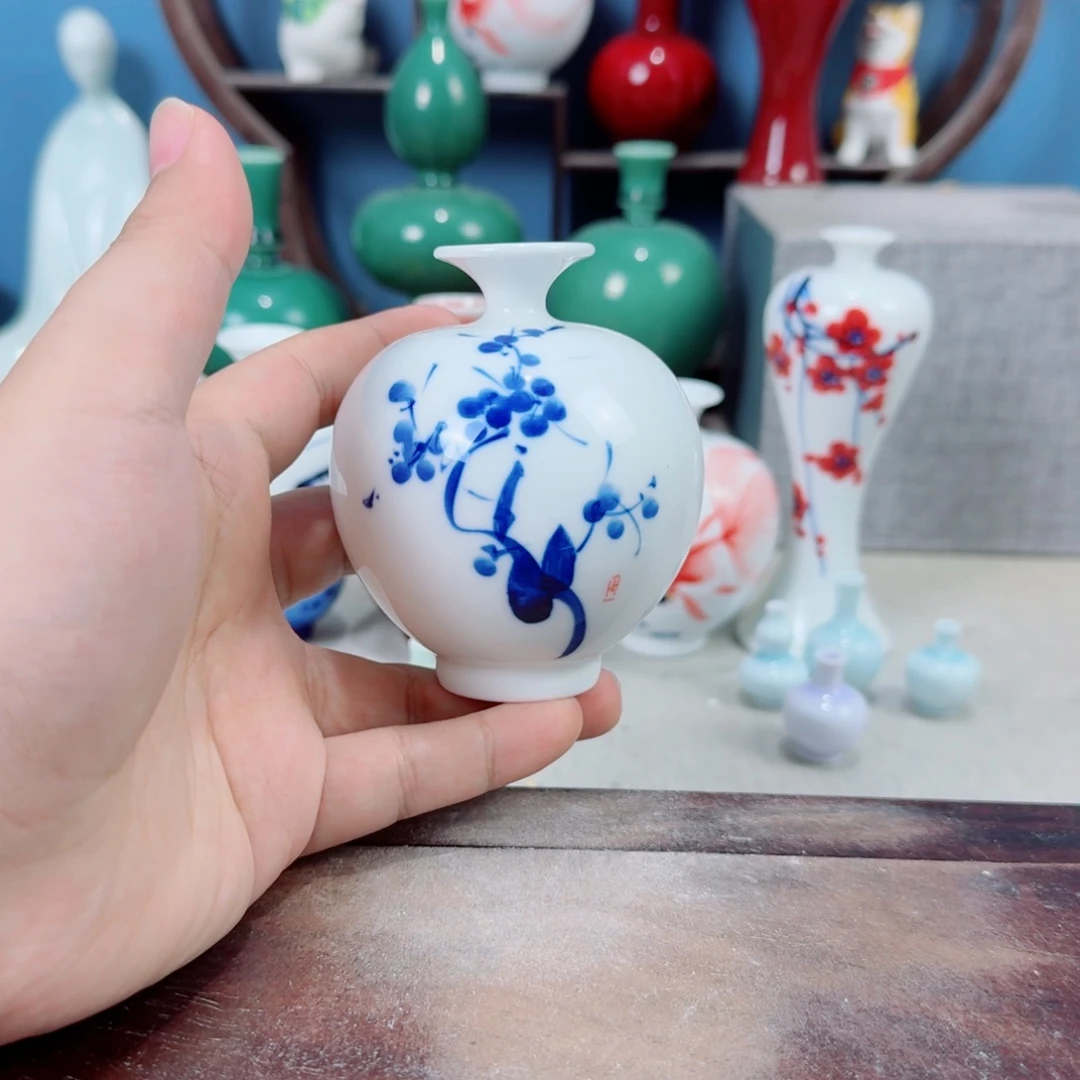 陶瓷手工小花器摆件