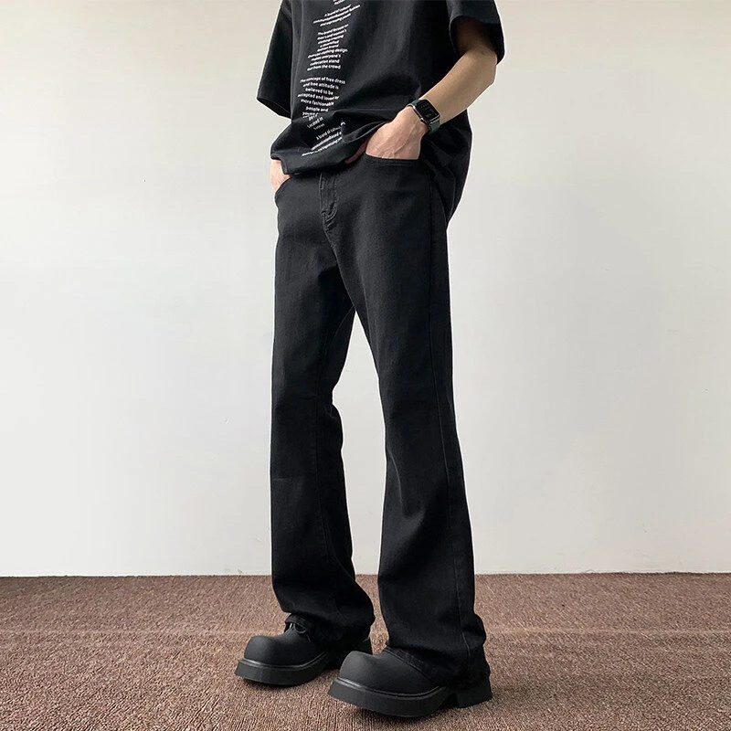 潮流微喇牛仔裤男款秋冬款弹力vibe美式街头裤子加绒男生牛仔裤