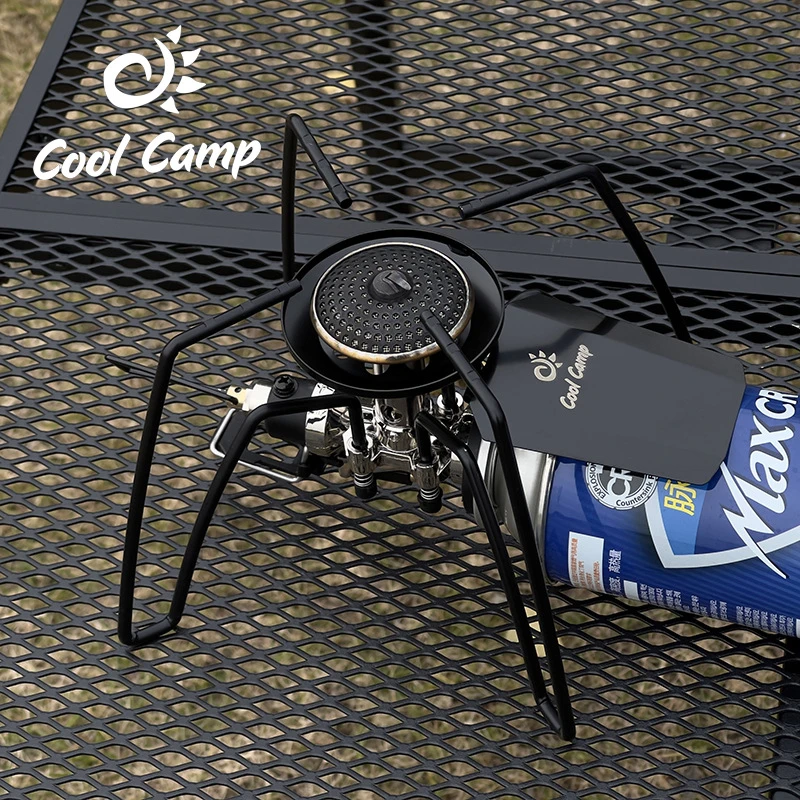 户外露营炉头折叠便携卡式炉黑色蜘蛛炉野营烧烤炉具气炉